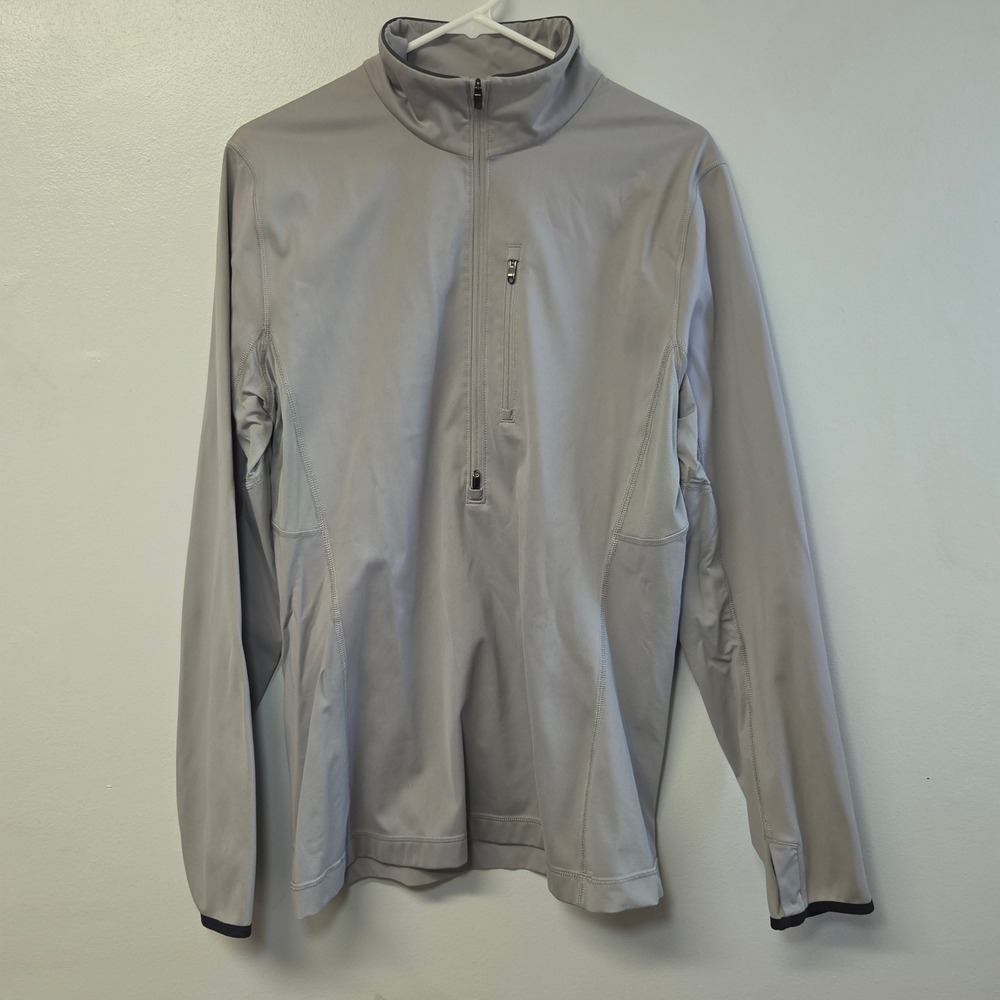 Lululemon Athletica Mens Gray Half Zip Pullover Size M Activewear Thumbholes